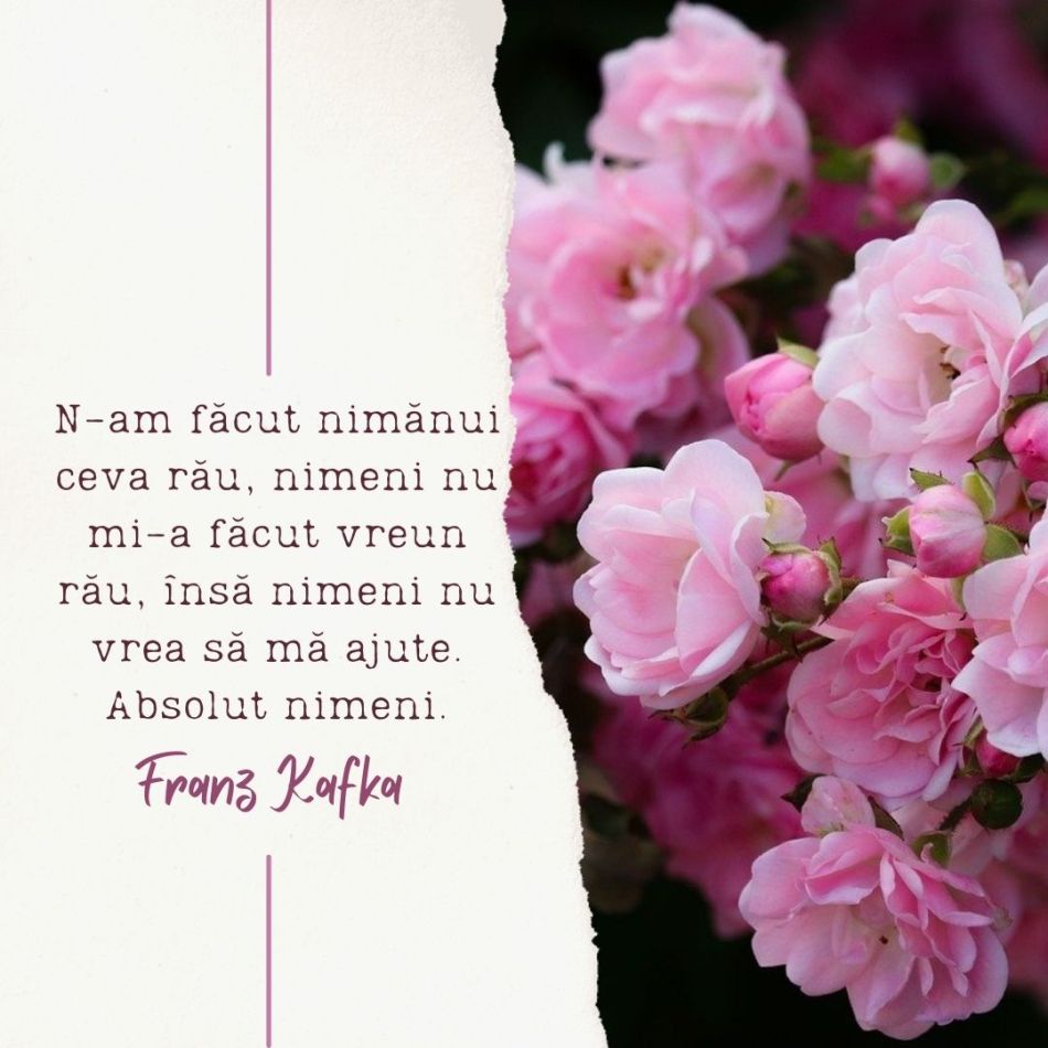 40 de citate și cugetări ale lui Franz Kafka: Mi-am petrecut viaţa, stăpânindu-mă, sfărâmând-o. 