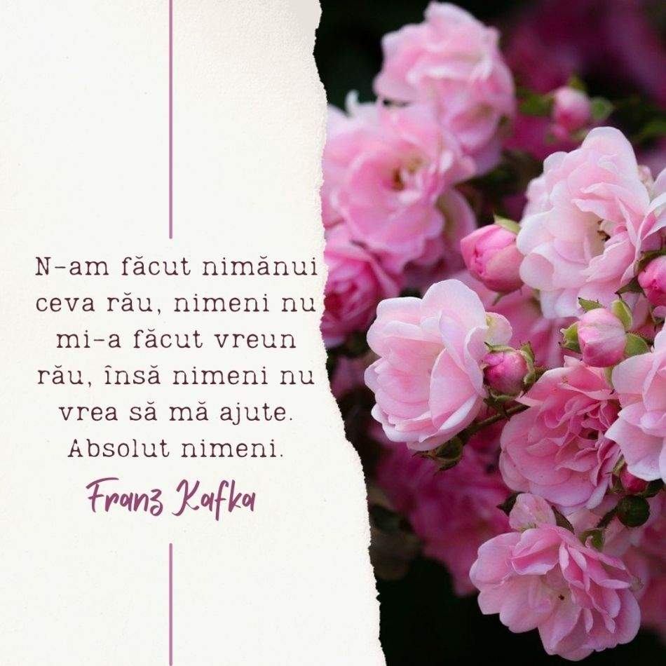 40 de citate și cugetări ale lui Franz Kafka: Mi-am petrecut viaţa, stăpânindu-mă, sfărâmând-o. 