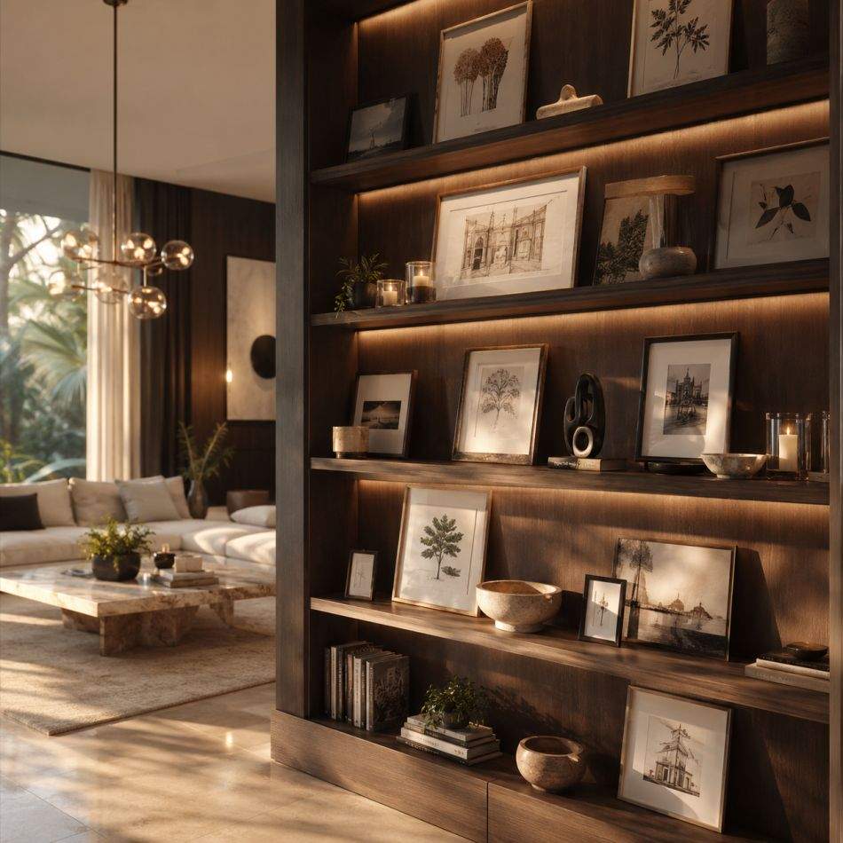 Biblioteca din living fără cărți? 5 moduri elegante în care o decorezi ca un designer de interior