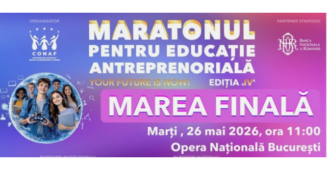 30 de județe, 15.700 de elevi, o singură finală: Maratonul pentru Educație Antreprenorială ajunge la Opera Națională București