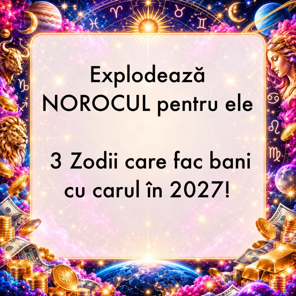 Explodează NOROCUL pentru ele: 3 Zodii care fac bani cu carul în 2027!