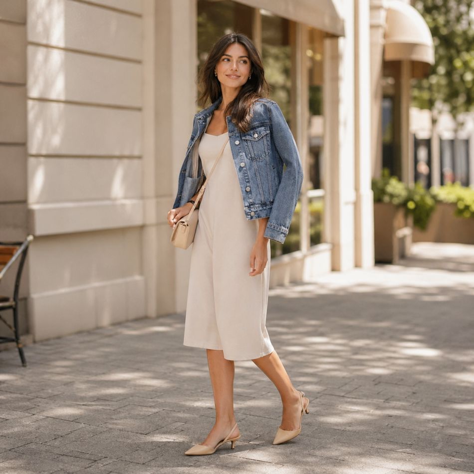 Pantofii „slingback” în 5 outfituri: cum îi porți ziua în stil casual