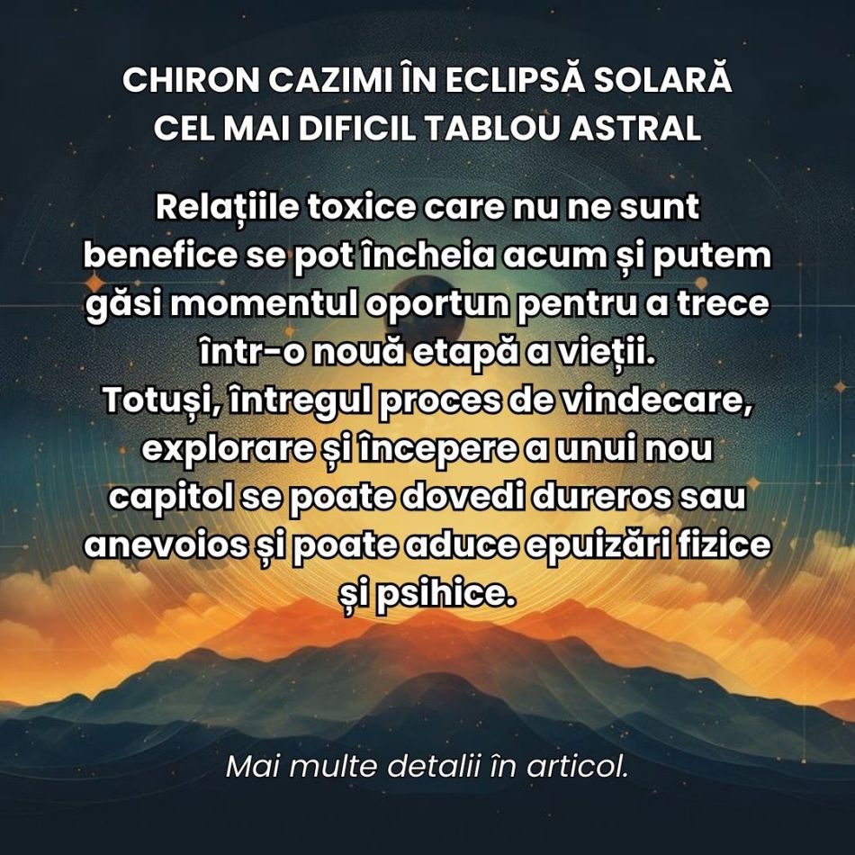 Chiron Cazimi în Eclipsă Solară. Energiile înflăcărate ale Berbecului ancestral ne provoacă în cel mai dificil tablou astral