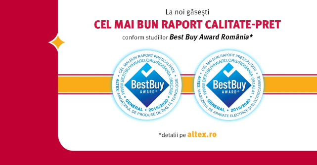 Altex a fost declarat din nou retailerul de echipamente high-tech și electrocasnice numărul 1 în România