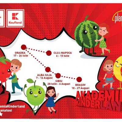 Începe Caravana Akademia Kinderland: școala mobilă de vară despre alimentație sănătoasă, pentru cei mici