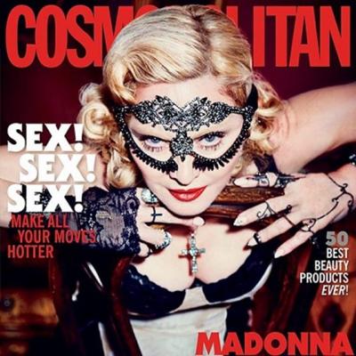 Madonna pe coperta aniversara Cosmopolitan - Make-up by Intraceuticals!