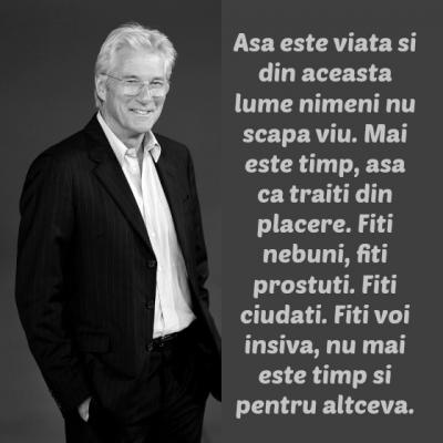Mesajul lui Richard Gere pentru omenire