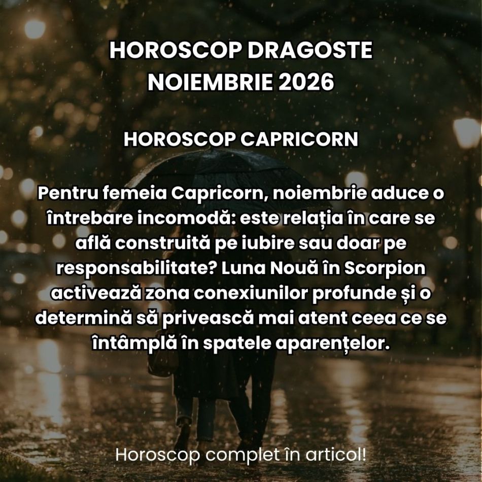 Horoscop dragoste noiembrie 2026: Apar primele semne de claritate în dragoste! Întrebările primesc răspuns, iar pasiunea crește