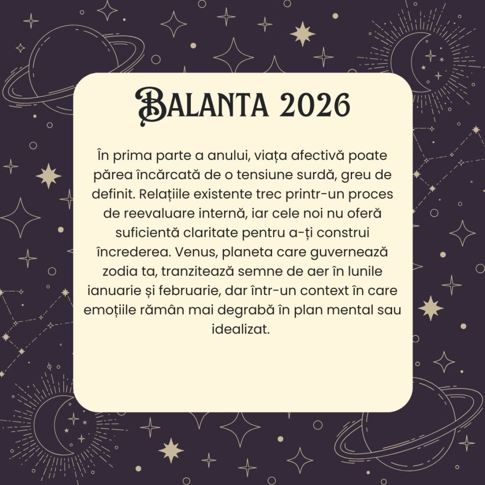 Horoscop BALANȚĂ 2026 – Începi să simți că viața ți se echilibrează încet. Ultimele lecții karmice deschid uși până acum închise