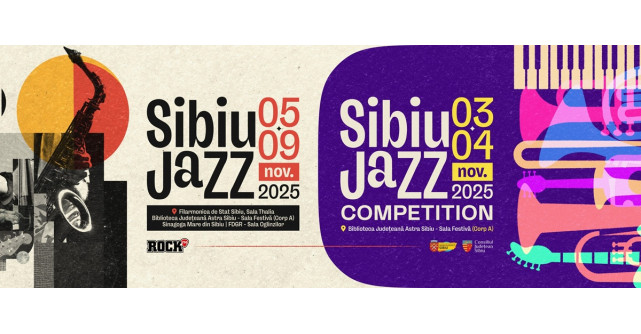 Un Jazz plin de personalitate ne așteaptă în noiembrie!  Sibiu Jazz Competition și Sibiu Jazz Festival 2025.