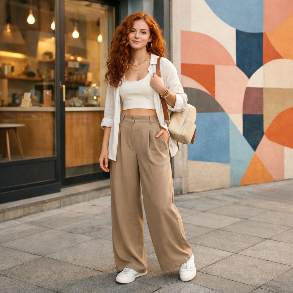 5 ținute moderne cu pantaloni palazzo: cum îi porți in outfituri cool potrivite pentru orice anotimp