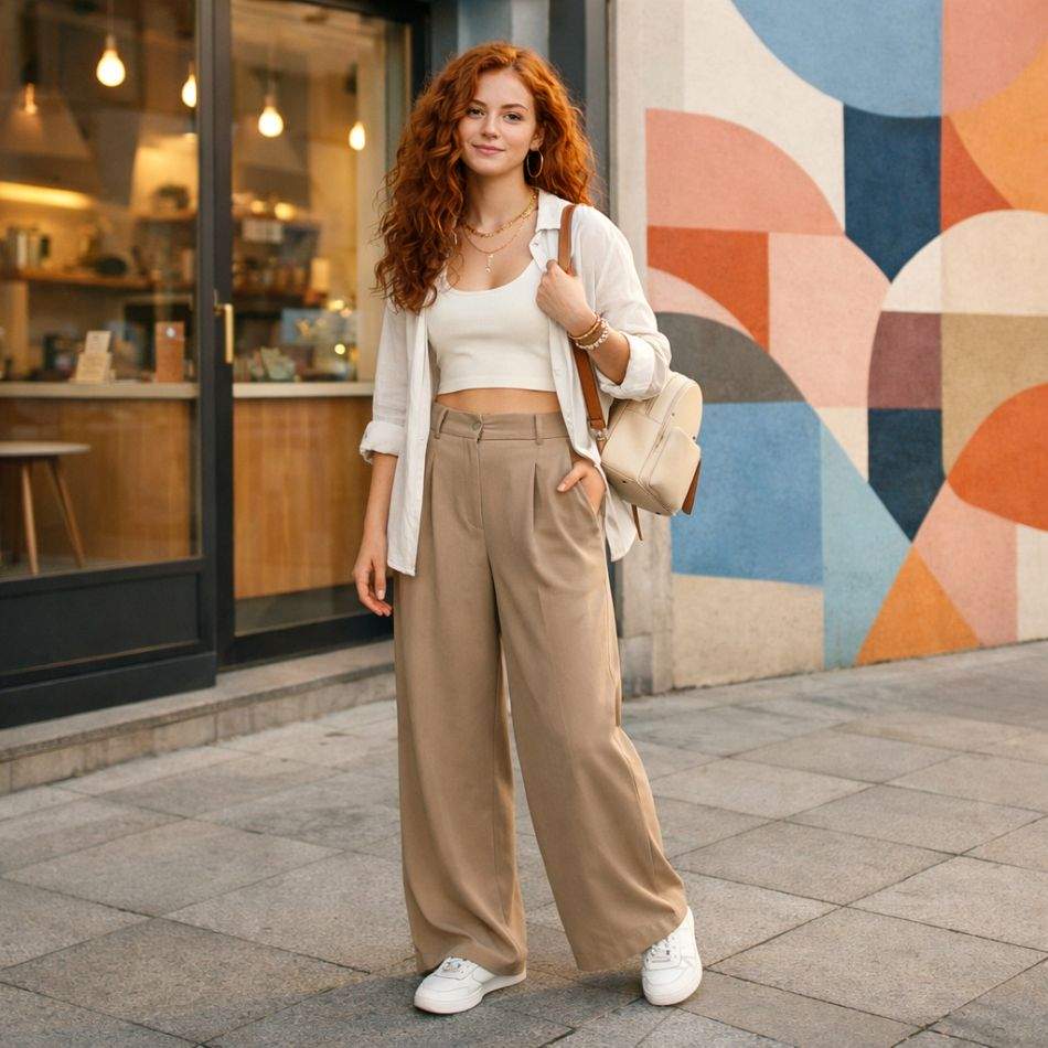5 ținute moderne cu pantaloni palazzo: cum îi porți in outfituri cool potrivite pentru orice anotimp