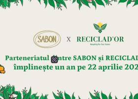 Parteneriatul dintre SABON și RECICLAD’OR împlinește un an pe 22 aprilie