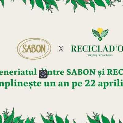 Parteneriatul dintre SABON și RECICLAD’OR împlinește un an  pe 22 aprilie