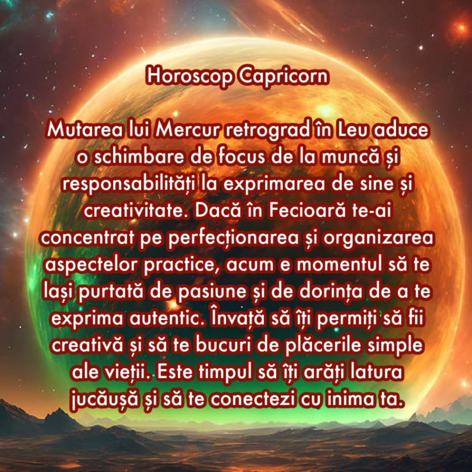 Pe 14 august Mercur retrograd se mută din Fecioară în Leu. O lumină nouă pe calea vieții