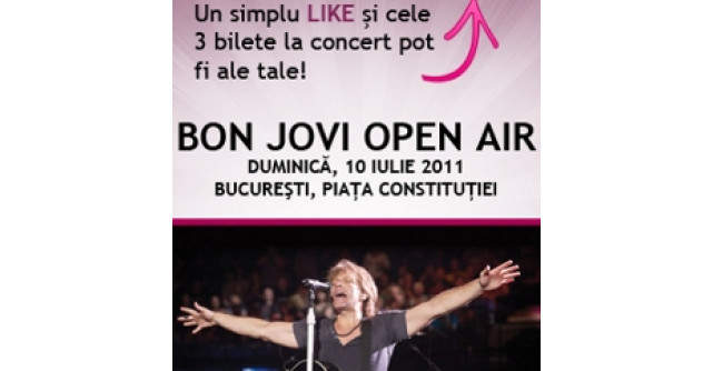 CONCURS: Castiga bilete la concertul BON JOVI