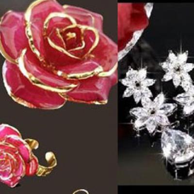Cele mai frumoase bijuterii in culori si modele florale pentru mirese