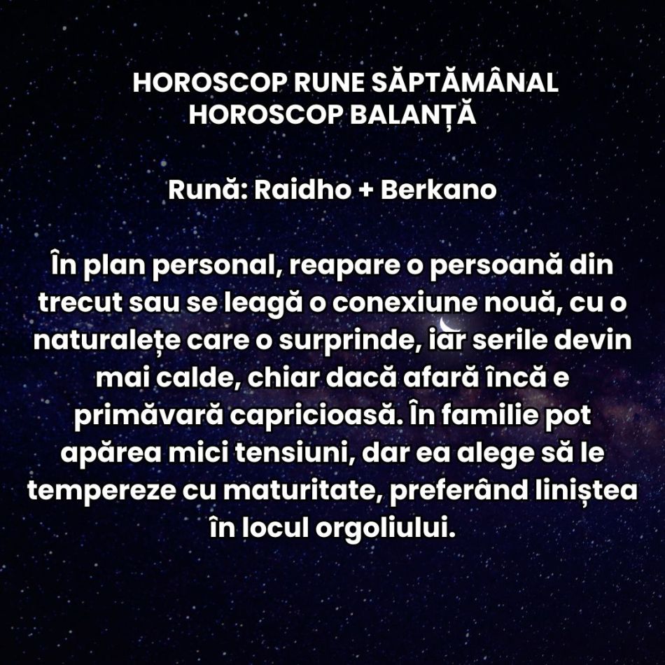 Horoscop Rune săptămâna 20-26 aprilie 2026: Nu mai acceptăm compromisuri ieftine. Ambiția și încăpățânarea colectivă cresc 
