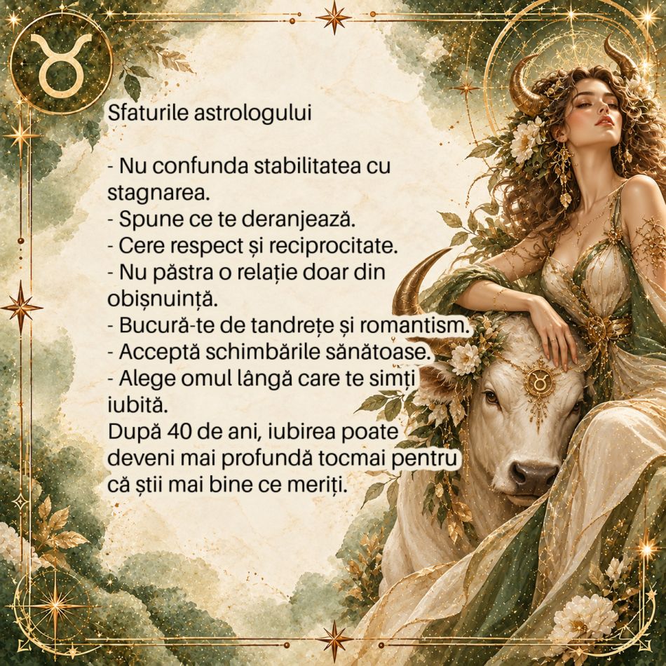 Femeia Taur după 40 de ani: cum iubește și ce nu mai acceptă într-o relație