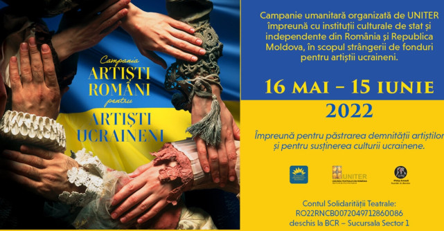 Spectacolul Vreau acasă, de la Teatrul Nottara, în Campania umanitară  UNITER, Artiști români pentru Artiști ucraineni