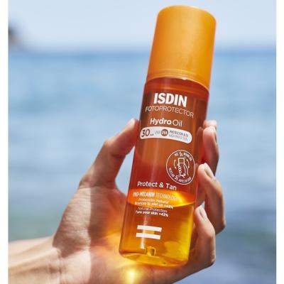 ISDIN Hydro Oil SPF 30 – protecție bifazică și dublă acțiune pentru o piele sănătoasă cu un bronz natural