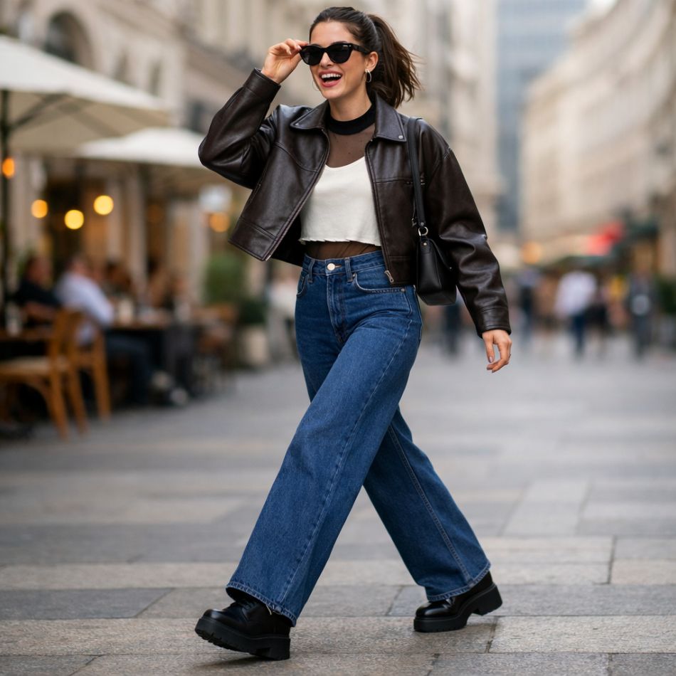 Cum să porți geaca de piele în 5 outfituri cool: ținute îndrăznețe cu efect wow