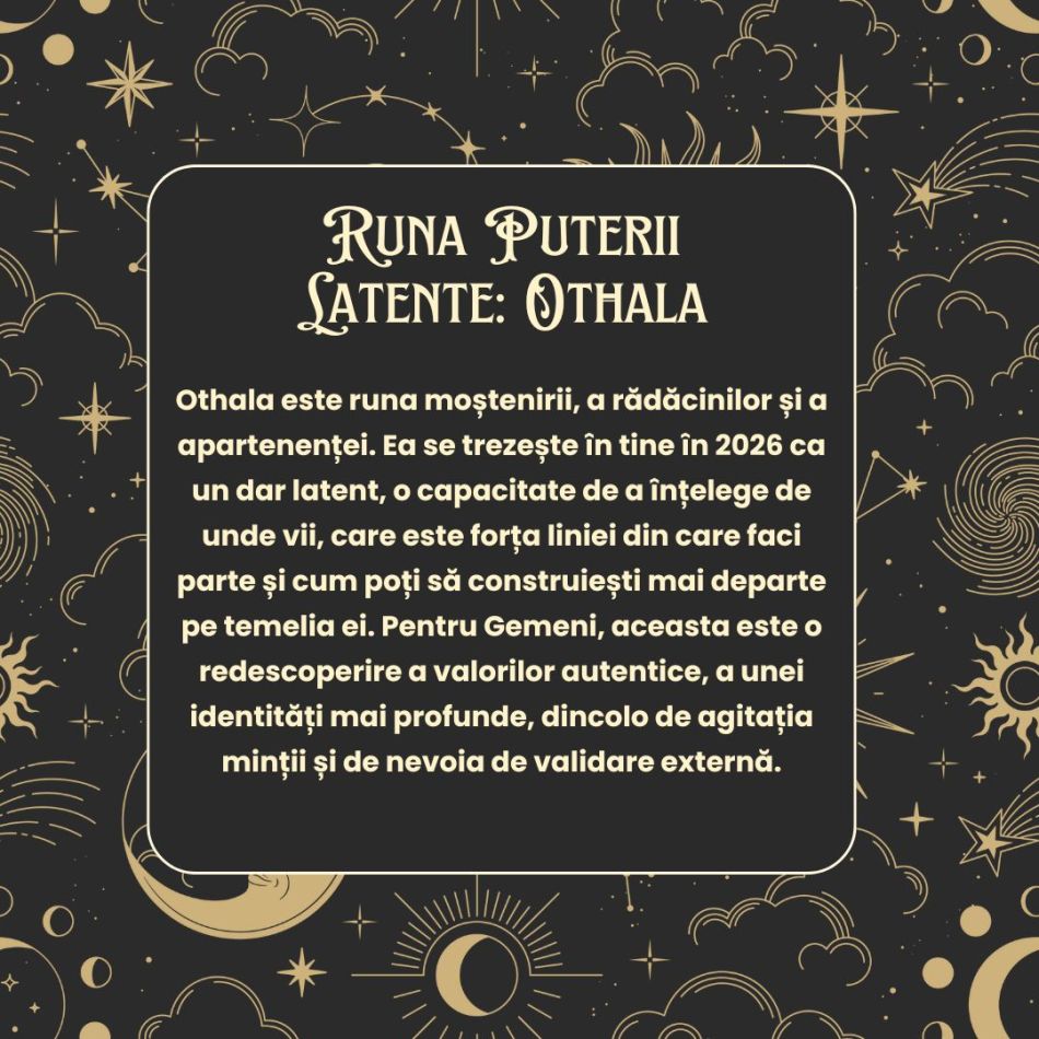 Horoscop Rune 2026 GEMENI: Vei descoperi cine ești cu ajutorul comunității din jur și vei renunța la izolare și prejudecăți