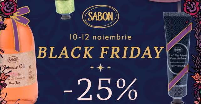 10-12 noiembrie: Black Friday la Sabon!
