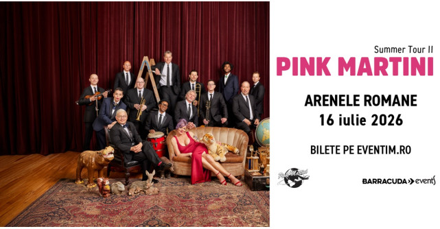 Pink Martini, într-o formulă specială cu Storm Large, concert-eveniment la Arenele Romane pe 16 iulie 2026
