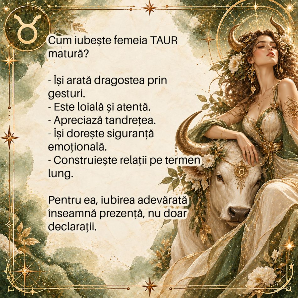 Femeia Taur după 40 de ani: cum iubește și ce nu mai acceptă într-o relație
