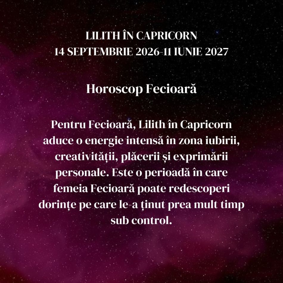 Lilith, Luna Neagră, intră în Capricorn până pe 11 iunie 2027: Ambiția, puterea și succesul își arată colții. Umbrele lovesc!