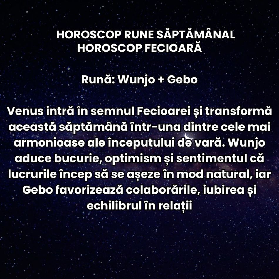 Horoscop Rune săptămâna 6-12 iulie 2026: Ne așteaptă planuri puse la încercare, teste și adevăruri dezgropate