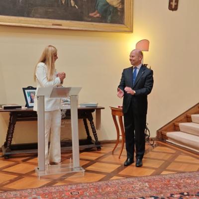 Actrița Kristina Cepraga a primit titlul de Cavaler al Ordinului Stelei Italiei!