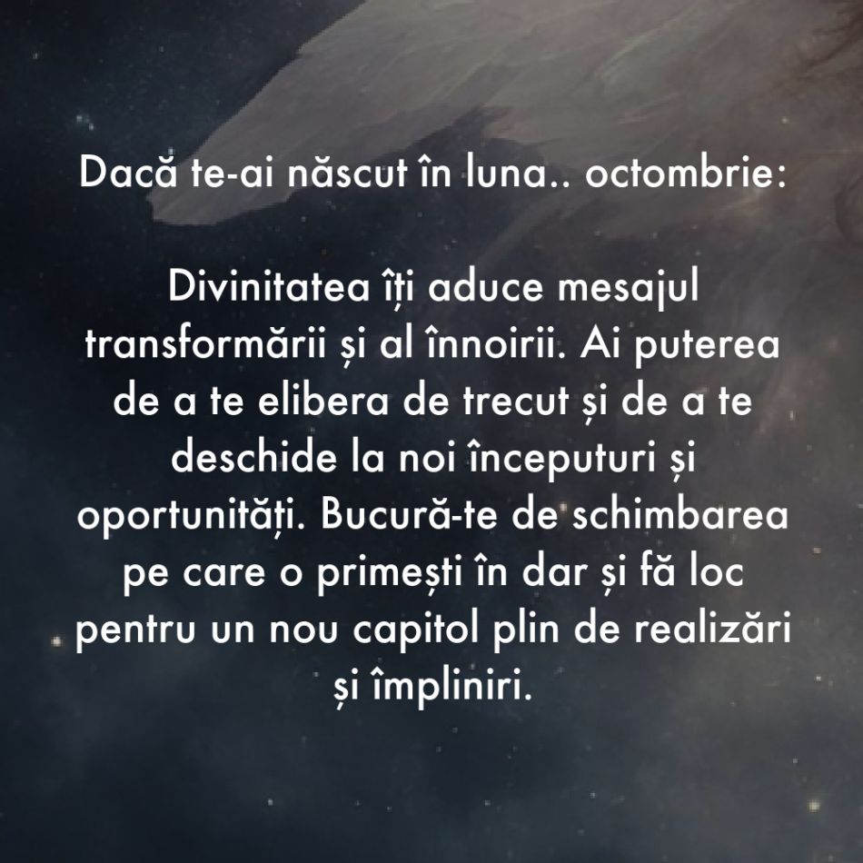 Spune-mi în ce lună te-ai născut pentru a afla mesajul Divinității pentru tine în acest an