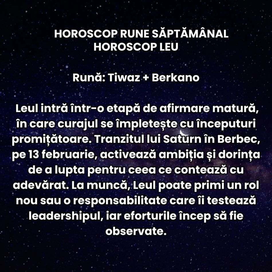 Horoscop Rune săptămâna 9-15 februarie 2026: Ne lăsăm purtați de romantism, dar Saturn în Berbec ne cere responsabilitate