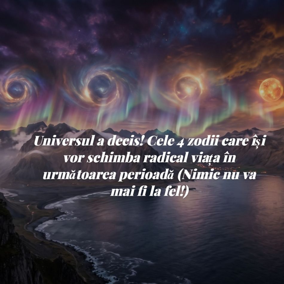 Universul a decis! Cele 4 zodii care își vor schimba radical viața în următoarea perioadă (Nimic nu va mai fi la fel!)