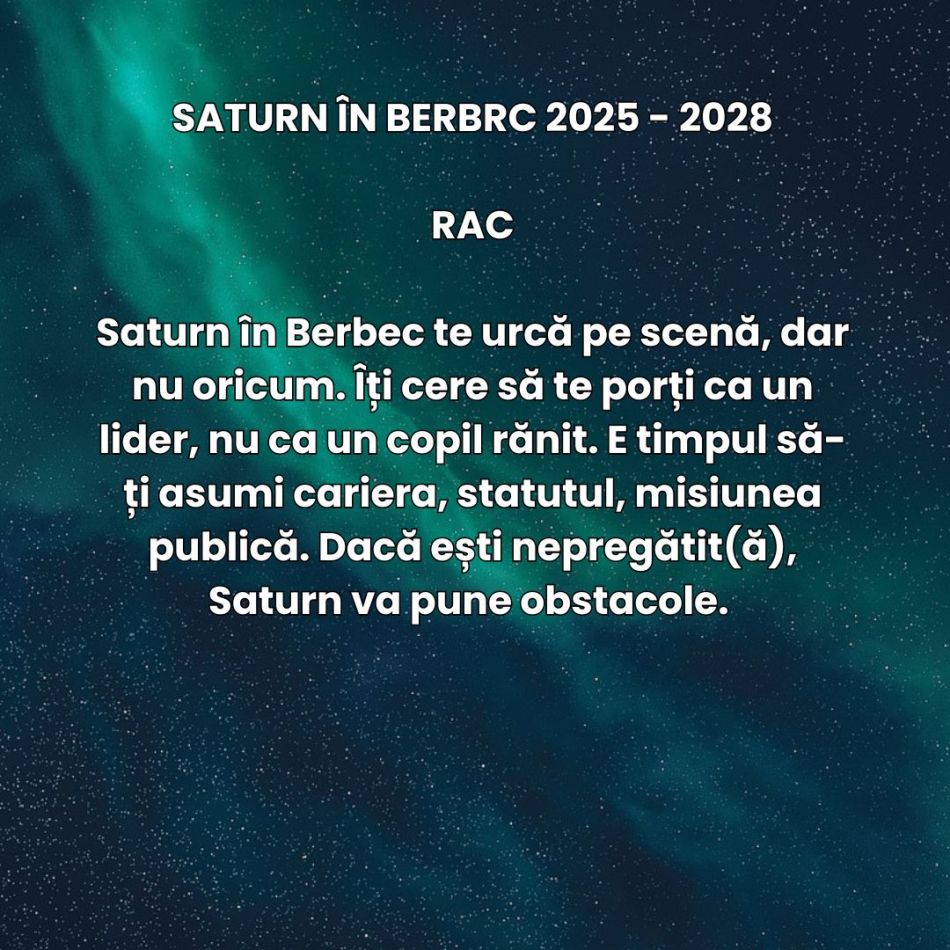 Saturn în Berbec (2025–2028) nu cere perfecțiune. Cere autenticitate și asumare. Inițierea karmică de foc începe acum