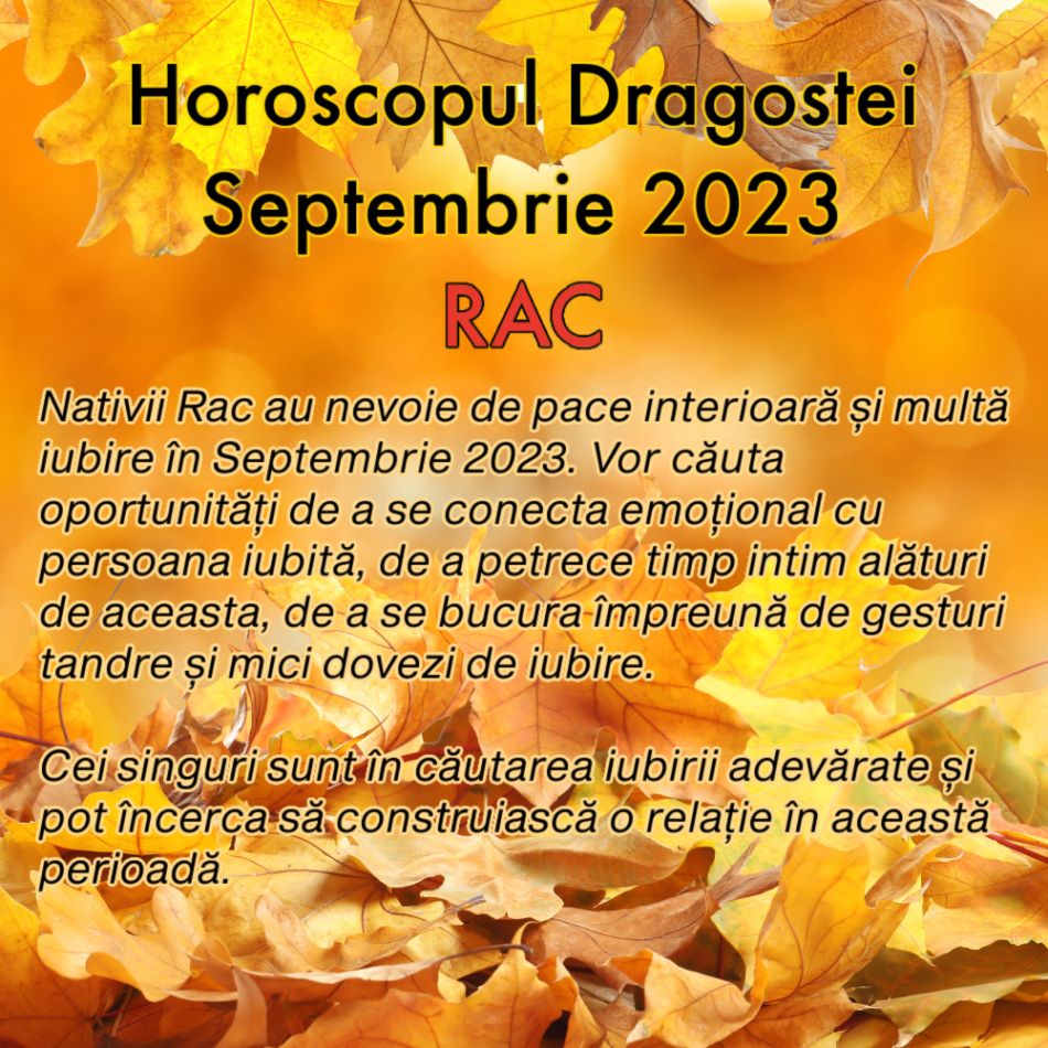 Horoscopul Dragostei în Septembrie 2023: Toamna începe cu multă iubire, dar și cu noi responsabilități în cuplu