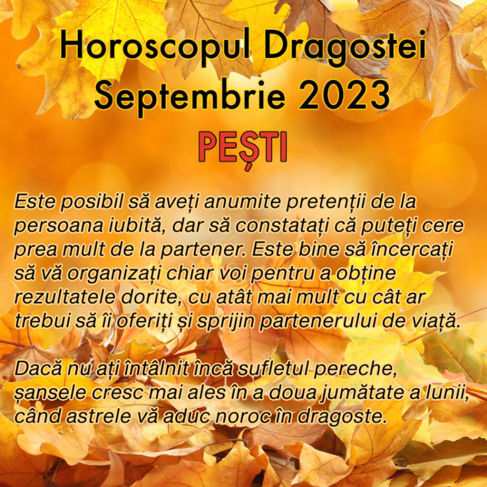 Horoscopul Dragostei în Septembrie 2023: Toamna începe cu multă iubire, dar și cu noi responsabilități în cuplu