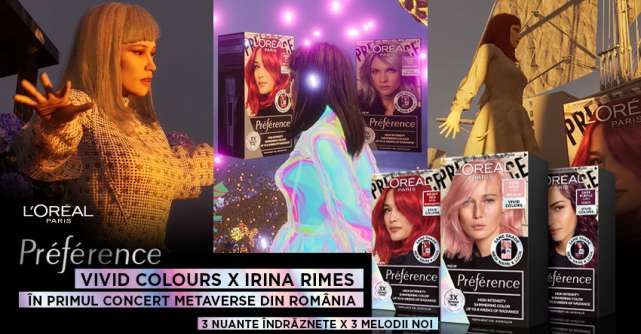 L’Oréal Paris Préférence Vivid Colours este hair stylist pentru Irina Rimes în primul concert în Metaverse din România