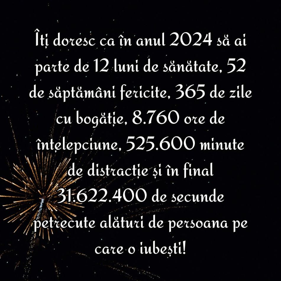 Mesaje de Anul Nou 2024: Transmite cele mai bune gânduri persoanelor dragi din viața ta! 