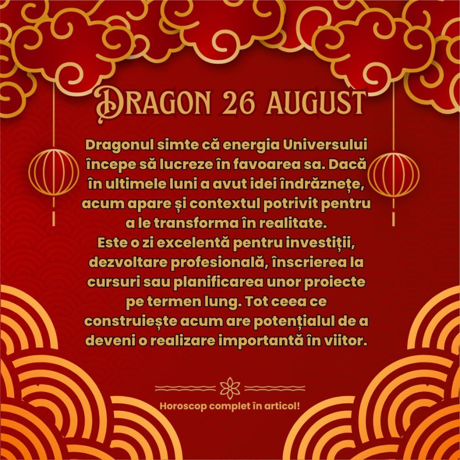 Horoscop chinezesc, 26 august: Ziua Maimuței de Apă deschide porțile succesului. Pentru 5 zodii, destinul începe să se rescrie