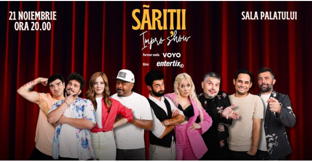 Săptămâna viitoare românii au întâlnire cu cei mai iubiți comedianți ai momentului, la Săriții – Impro Show   