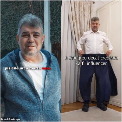 VIDEO: Marcel Ciolacu îmbrăcat într-un hanorac de mii de euro se urcă în copac să salveze o pisică