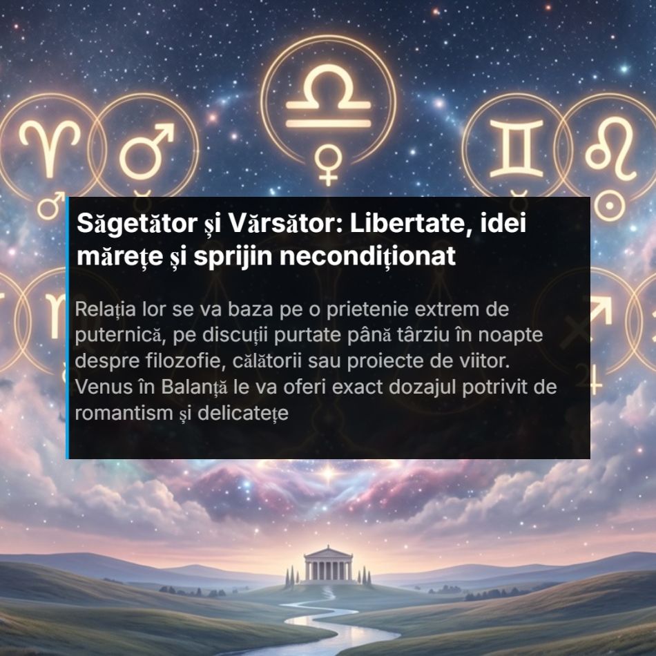 Luna iubirii! 4 perechi de zodii care se pot forma începând cu 6 august (Venus intră în Balanță)