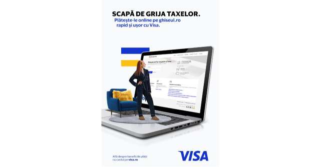 Anul trecut, două din trei plăți de taxe locale cu Visa s-au făcut online