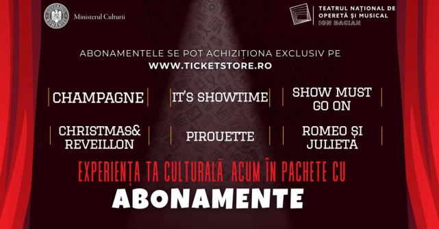 Teatrul Național de Operetă și Musical Ion Dacian a pus în vânzare bilete pentru stagiunea 2025-2026