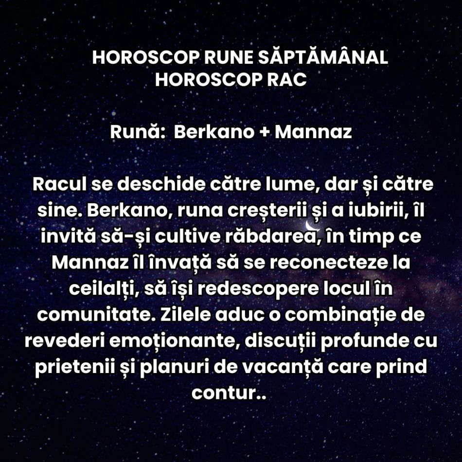 Horoscop Rune săptămâna 10-16 noiembrie 2025: Ne întoarcem privirea spre lucrurile sau legăturile rămase nerezolvate în trecut