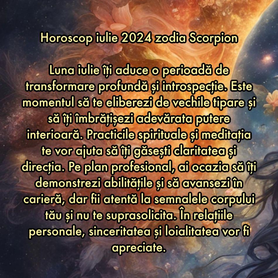 Horoscop iulie 2024. Divinitatea ne ia sub aripa sa și ne conectează cu energia vindecătoare a Cosmosului