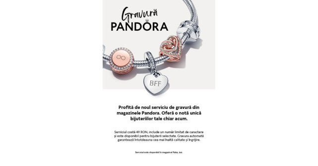 PANDORA LANSEAZĂ SERVICIUL DE GRAVURĂ ÎN ROMÂNIA